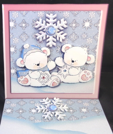 Snow Bear Easel Card Mini Kit by Linda Short