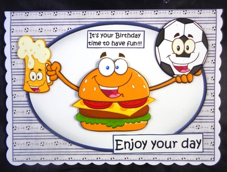 Enjoy a birthday smile guys football mini kit by Linda Short