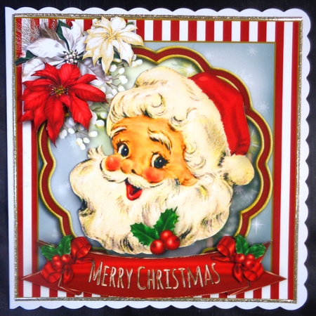 Jolly Santa Card Front Kit by Linda Short