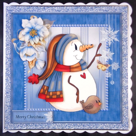 Snowman Robin & Snowflakes Mini Kit by Linda Short