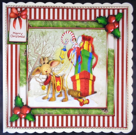 Card Topper with matching insert christmas 1010 by Linda Short
