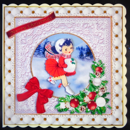 Insert For  Golden  christmas bauble 2 by Linda Short