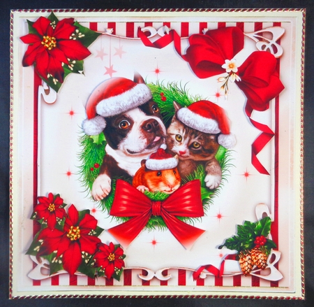 Cute Animals for Christmas Eve Mini Kit by Linda Short