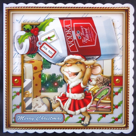 Mrs Christmas Vodka Mouse 4 Sheet Mini Kit by Linda Short