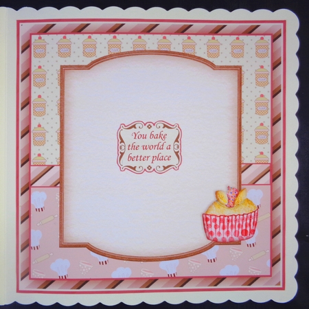 YOU BAKE THE WORLD A BETTER PLACE 7.5 Decoupage & Insert Mini Kit by Linda Short