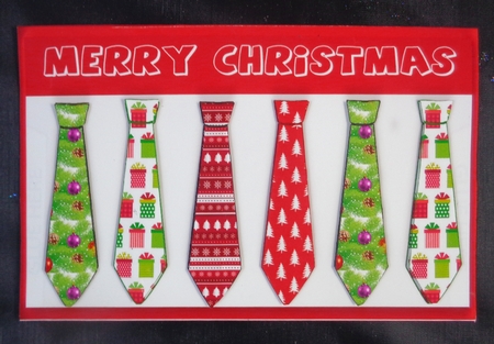 Merry Christmas Tie Money/wallet/voucher Pocket by Linda Short