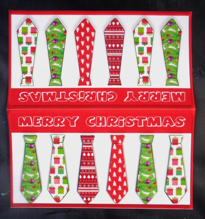 Merry Christmas Tie Money/wallet/voucher Pocket by Linda Short