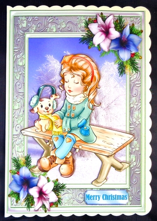 9 A5s Festive Blue Designs by Linda Short