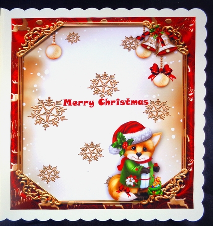 Festive Cute Christmas Fox With Decoration Mini Kit by Linda Short