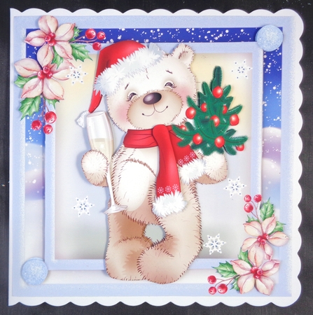 Glass of Wine and a Christmas Tree  by Linda Short