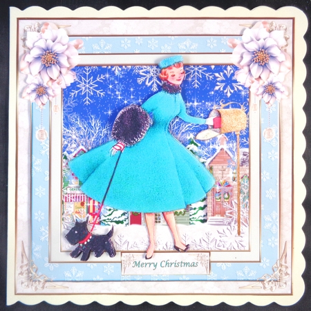 Christmas Shopping Vintage Topper by Linda Short