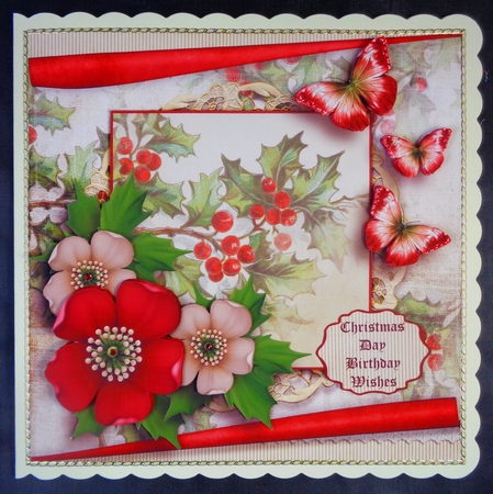 Vintage Christmas Card Kit Red 1028 by Linda Short