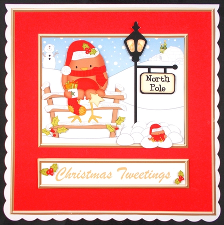 8 x 8 Christmas at the North Pole Bobbin Robin has a Christmas Stocking by Linda Short