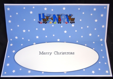 Rudolf & friends HENRY large dl insert by Linda Short