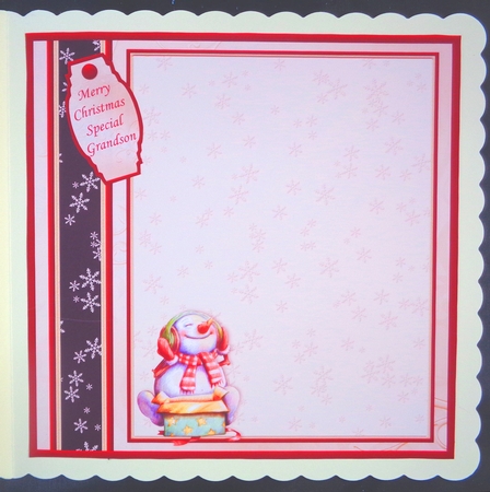 SNOWMANS MUSICAL CHRISTMAS GIFT 7.8 Decoupage & Insert Mini Kit  by Linda Short