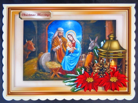 Holy Night Classic Card Topper by Linda Short