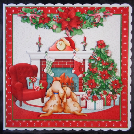 8x8 Fireside Christmas mini kit by Linda Short