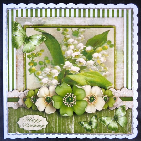 Vintage Birthday Flowers Card Kit 1045 by Linda Short