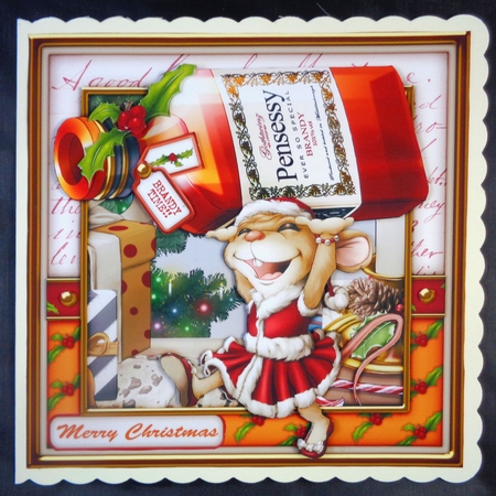 Mrs Christmas Brandy Mouse 4 Sheet Mini Kit by Linda Short