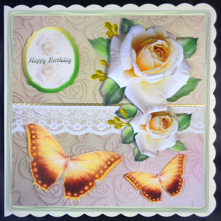 Roses & butterflies mini kit & decoupage by Linda Short