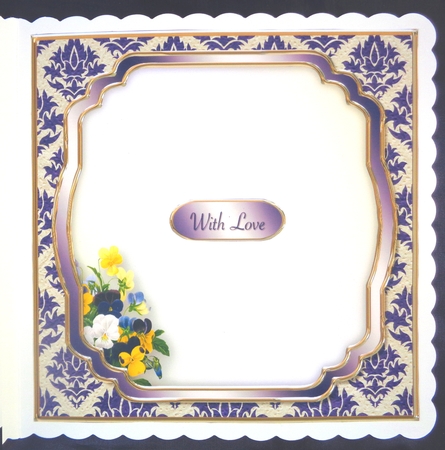 Vintage Pansies - Multi-layered Card Mini Kit by Linda Short
