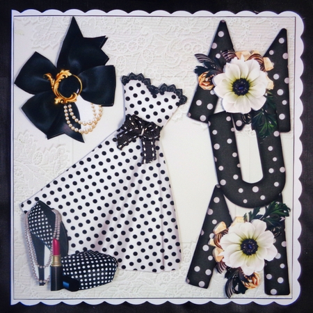 8x8 mono chrome MUM birthday/mothers day mini kit by Linda Short
