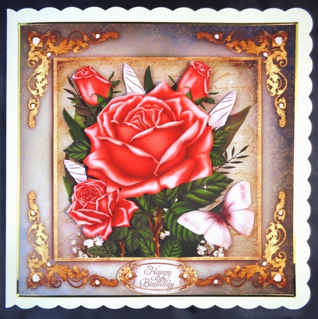 Vintage Bouquet of Roses For All Occasions Card Mini Kit by Linda Short