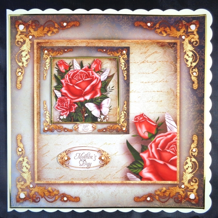 Vintage Bouquet of Roses For All Occasions Card Mini Kit by Linda Short