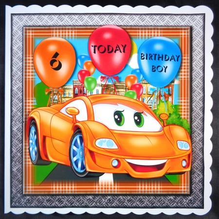 Orange Sports Car by Linda Short