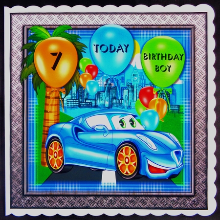 Blue Sports Car by Linda Short