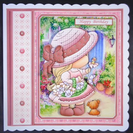 IZZYS SPRING STROLL 7.5 Decoupage & Insert Mini Kit by Linda Short