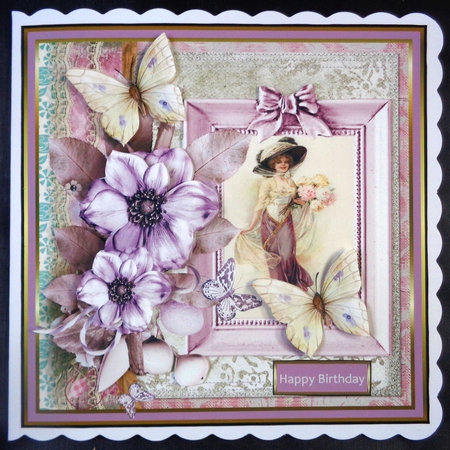 Butterfly and flowers by Linda Short