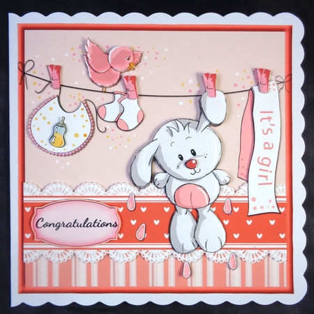 Baby Girl Bunny by Linda Short