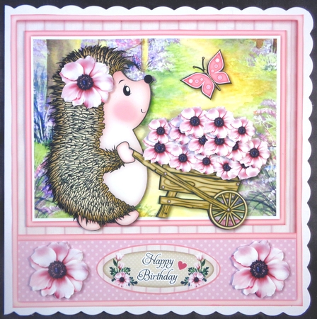 Hedgy With Wheelbarrow Mini Kit by Linda Short