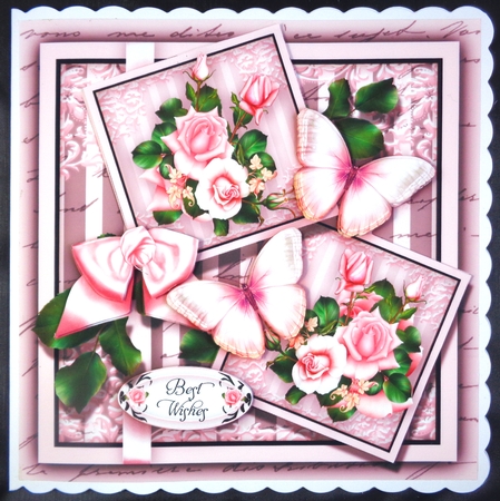 Topper Soft Roses With Butterflies by Linda Short