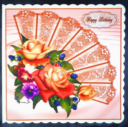 summer roses fan by Linda Short