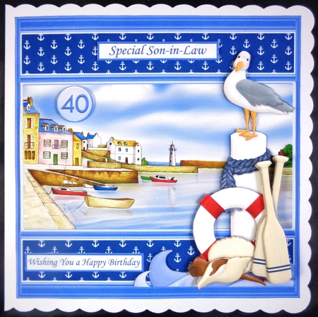 HARBOUR VIEW 7.5 Decoupage Ages & Insert Mini Kit by Linda Short