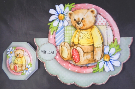 Cute Bunny Rocker Card Kit by Linda Short