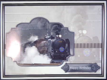 Vintage steam engine train by Linda Short