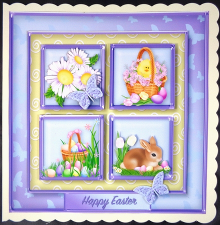Easter Fun - Square Layers Card Mini Kit by Linda Short
