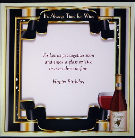 Its Always Time for WINE... Wine OClock - Insert by Linda Short