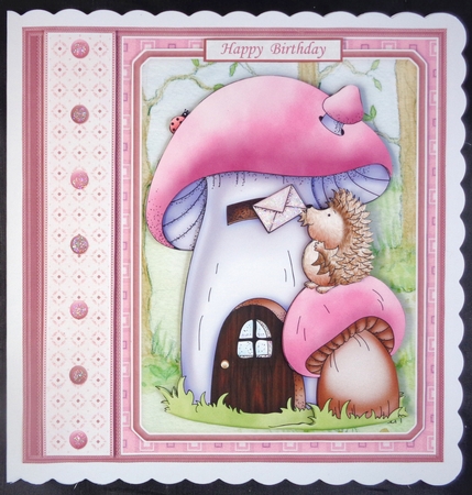 HEDGEHOGS HOUSE 7.5 Decoupage & Insert Mini Kit by Linda Short