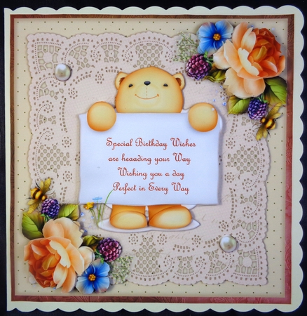 Just a Note     Cute teddie by Linda Short