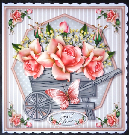 Peach Rose Barrow Mini Kit by Linda Short