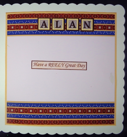 FISHING REELY GREAT DAY 7.5 Alphabet and Age Quick Card Kit Create Any Name by Linda Short