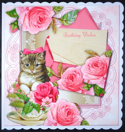 Vintage Roses Envelop by Linda Short