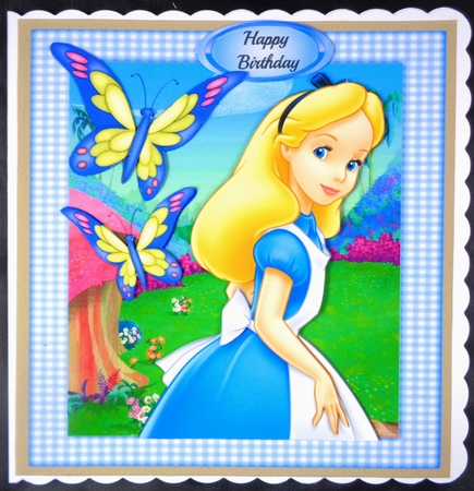 Alice With Butterflies 8x8 Mini Kit by Linda Short