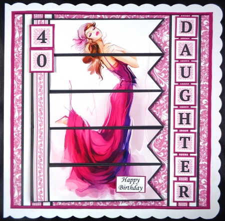 ELEGANT LADY PINK 7.5 Alphabet and Age Quick Card Kit Create Any Name by Linda Short