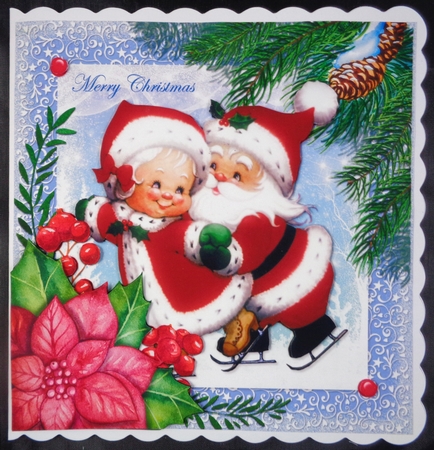 Vintage Mr and Mrs Santa by Linda Short