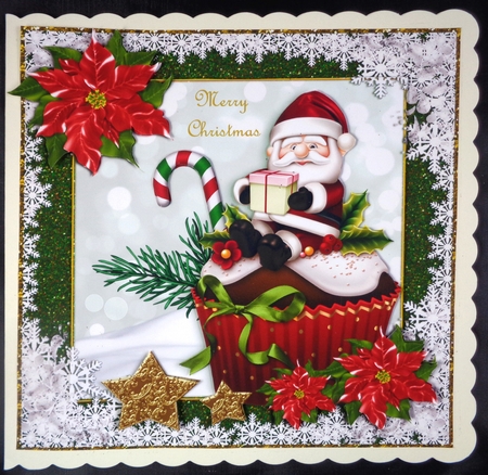 Holiday Cupcakes Card Front Kit  4 by Linda Short